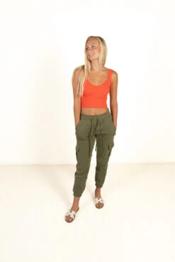 Olive Cargo Sweatpants -Swimsuit Closet Sales Store 179 2601 OliveCargoJogFull 84778.1687178454
