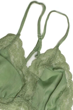 Green 90's Satin Lace Bralette -Swimsuit Closet Sales Store 183 2656 2 30654.1687178563