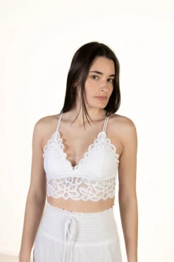 White Lace V Bralette