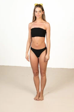 Black Textured Bikini Bottom -Swimsuit Closet Sales Store 183 2703BandeauBlkBikiniFull 49075.1680292932