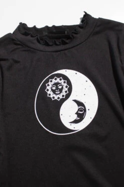 Black Celestial Yin Yang Long Sleeve Top -Swimsuit Closet Sales Store Black Celestial Yin Yang Long Sleeve 1 75110.1692379538