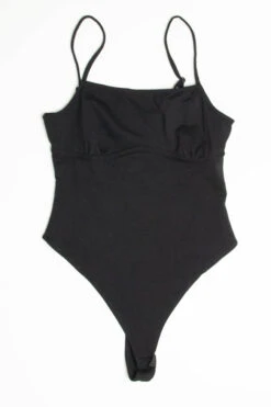 Black Empire Waist Cami Bodysuit -Swimsuit Closet Sales Store Black empire waist cami bodysuit 2 11694.1692390170