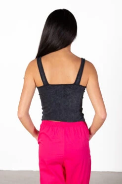 Black Mineral Wash Ribbed Tank -Swimsuit Closet Sales Store Black Mineral Wash Ribbed Tank 4 37137.1678228431