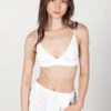 White Wide Rib Bralette