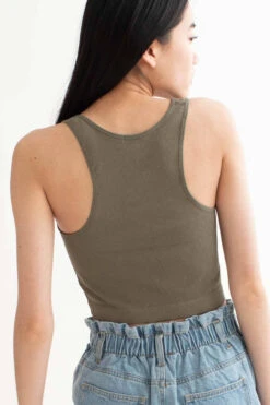 Army Green Seamless Notched Ribbed Crop Tank -Swimsuit Closet Sales Store army green seamless notched ribbed crop tank 4 37660.1692381365