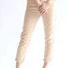Beige Paper Bag Waist Jeans