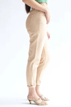 Beige Paper Bag Waist Jeans -Swimsuit Closet Sales Store beige paper bag waist jeans 3 26098.1666808611