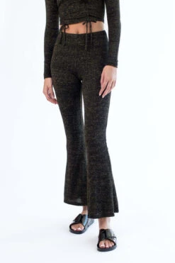 Black & Gold Thread Flare Pants -Swimsuit Closet Sales Store black and gold thread flare pants 2 04174.1666808040