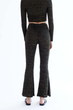 Black & Gold Thread Flare Pants -Swimsuit Closet Sales Store black and gold thread flare pants 4 51797.1666808058
