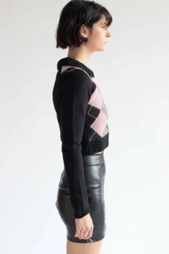 Black Argyle Collared Sweater -Swimsuit Closet Sales Store black argyle collared sweater 7 60312.1692389579