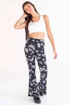 Black Butterfly Bell Bottoms