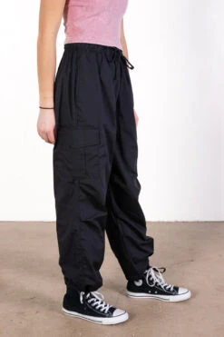 Black Cargo Parachute Pants -Swimsuit Closet Sales Store black cargo parachute pants 4 59405.1678227176
