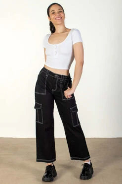 Black Cargo Skater Jeans -Swimsuit Closet Sales Store black cargo skater jeans 1 11657.1674238999