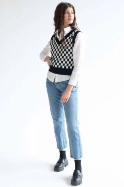 Black Checkered Sweater Vest -Swimsuit Closet Sales Store black checkered sweater vest 1 1 86187.1666807351