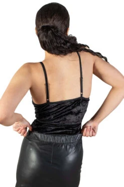 Black Crushed Velvet & Lace Bodysuit -Swimsuit Closet Sales Store black crushed velvet and lace bodysuit 5 98495.1674143999