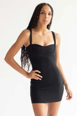 Swimsuit Closet Sales Store -Swimsuit Closet Sales Store black lined bust mini dress 1 49216.1666807173