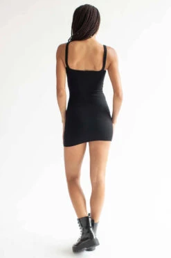 Black Lined Bust Mini Dress -Swimsuit Closet Sales Store black lined bust mini dress 4 85747.1666807264