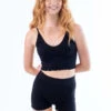 Black Matching Seamless Shorts And Cami