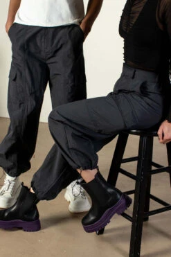 Black Nylon Cargo Parachute Pants -Swimsuit Closet Sales Store black nylon cargo parachute pants 17 28005.1674165014