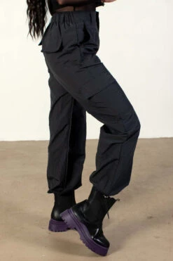 Black Nylon Cargo Parachute Pants -Swimsuit Closet Sales Store black nylon cargo parachute pants 20 10309.1674165014