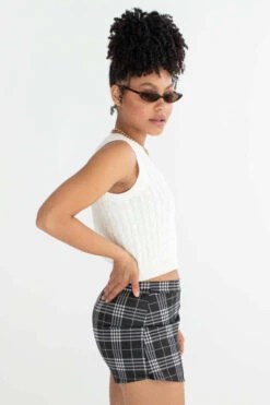 Black Plaid Skort -Swimsuit Closet Sales Store black plaid skort 3 65582.1666808344