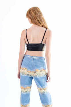 Black Pleather Zip Up Bralette -Swimsuit Closet Sales Store black pleather zip up bralette 4 11090.1692390025