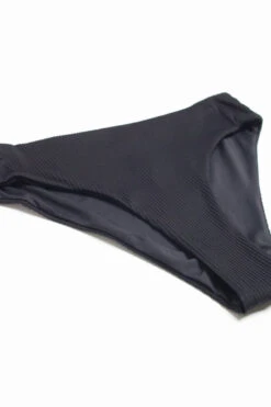 Black Ribbed Bikini Bottom