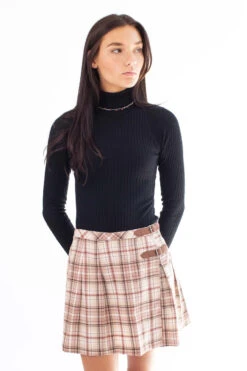 Black Ribbed Sweater Bodysuit