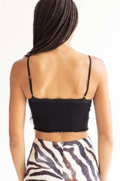 Black Seamless Lace Trim Cami -Swimsuit Closet Sales Store black seamless lace trim cami 4 09907.1676996877