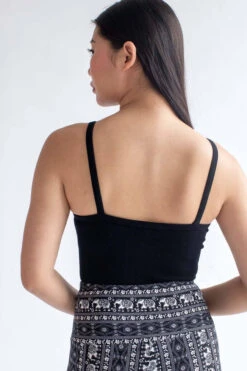 Black Snap Front Seamless Bodysuit -Swimsuit Closet Sales Store black snap front seamless bodysuit 3 13577.1666807235