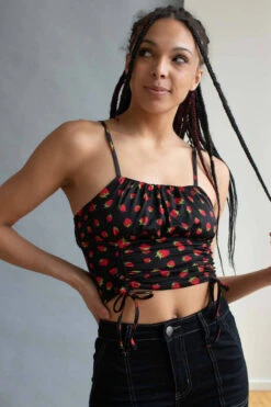 Black Strawberries Princess Cami