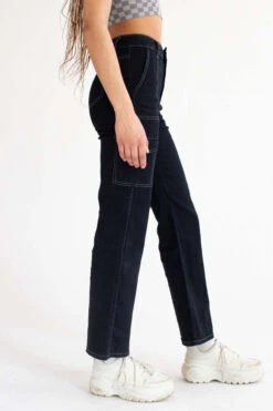 Black Stretch Carpenter Jeans -Swimsuit Closet Sales Store black stretch carpenter pants 3 32642.1666807477