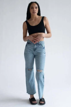 Black Terry Seamless Crop Tank -Swimsuit Closet Sales Store black terry seamless crop tank 1 38328.1666805989