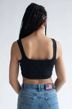 Black Washed Seamless Crop Tank -Swimsuit Closet Sales Store black washed seamless crop tank 4 60940.1692377876