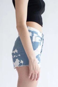 Blue Cow Print Denim Shorts -Swimsuit Closet Sales Store blue cow print denim shorts 4 06757.1692386884