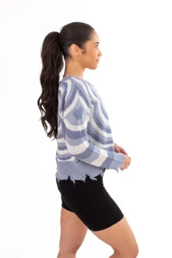 Blue Psychedelic Flower Sweater -Swimsuit Closet Sales Store blue psychedelic flower sweater 3 13513.1666806342