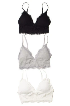 Grey Lace Trim Bralette -Swimsuit Closet Sales Store bralettes 7 10976.1682113390