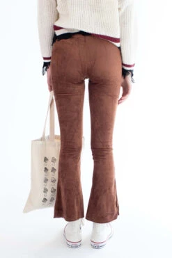 Cappuccino Cord Split Hem Flare Pants -Swimsuit Closet Sales Store cappuccino cord split hem flare pant 4 94795.1666807081