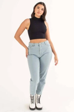 Classic Light Wash Mom Jeans