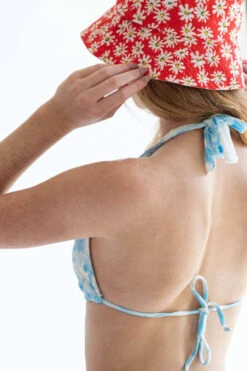 Cloud Print Tie Bikini Top -Swimsuit Closet Sales Store cloud print tie bikini top 5 80130.1666807779