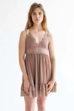 Cocoa Lace Top Sundress