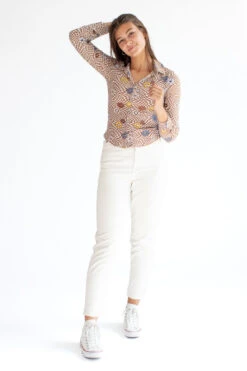 Daisy Checkered Button Up Shirt -Swimsuit Closet Sales Store daisy checkered button up shirt 1 1 63896.1692374758