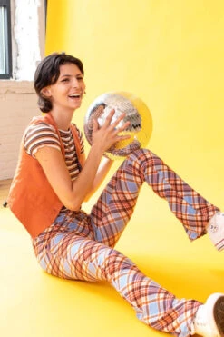 Maple Plaid Bell Bottoms -Swimsuit Closet Sales Store disco ball 1 25 83673.1666809212