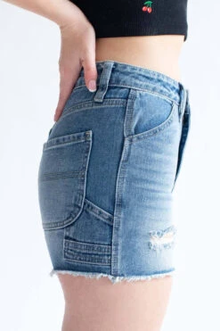 Distressed Carpenter Denim Shorts
