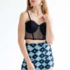 Dot Mesh Ruffle Bralette