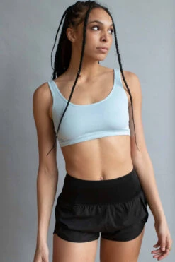 Dream Blue Terry Seamless Crop Tank