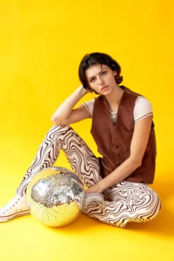 Abstract Wave Bell Bottoms -Swimsuit Closet Sales Store embroidered heart tee 4 17671.1666808078