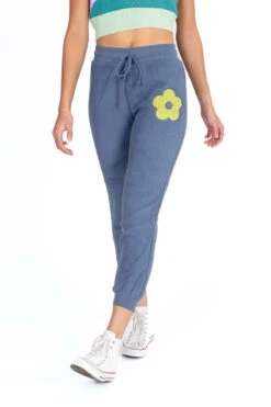 Flower Applique Sherpa Joggers