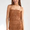 Copper Fringe Romper