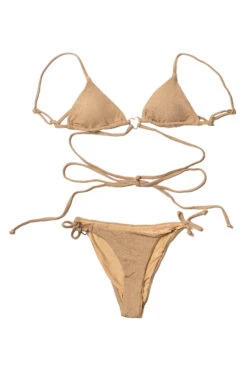 Gold Shimmer Heart Bikini Top -Swimsuit Closet Sales Store gold shimmer bikini set 1 05695.1683310587